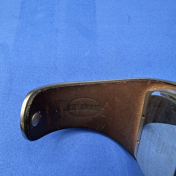 Vintage Fossil Womens Watch Wide Stainless Steel Cuff Leather Band 90’s Bracelet - Picture 7 of 15